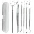 thumbnail image 2 of ACDANC 2026 New 6Pcs Stainless Steel Dental Tools Kit with Case Dental Mirror Pick Teeth Scraper Cleaner Plaque Tartar Remover Oral Care Dentist Tools, 2 of 7