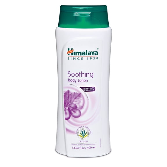 Himalaya Soothing Body Lotion for Dry Skin, with Grape Seed and Almond Oil, Soothes and Moisturizes 13.53 oz (400 ml)