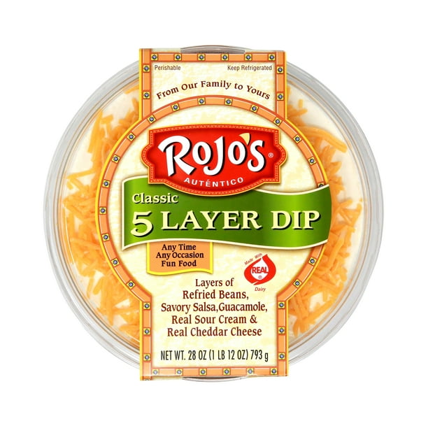 Rojo\'s Classic 5 Layer Dip 28oz: Những món ăn truyền thống luôn chiếm được cảm tình của mọi người, và Rojo\'s Classic 5 Layer Dip chính là một trong số đó. Hãy xem hình ảnh Rojo\'s Classic 5 Layer Dip để thấy được sự kết hợp hoàn hảo của các thành phần đầy thơm ngon.