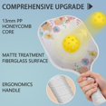 thumbnail image 2 of Pickleball Paddles Set Of 2, Fiberglass Surface, Spring Flowers Floral Print, 4 Balls & Bag, 2 of 5