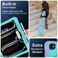 thumbnail image 5 of Dteck with Pencil Holder Case for iPad Pro 13 inch 2024,Heavy Duty Silicone Case 360 Degree Rotating Handle Stand Cover with Shoulder Strap for iPad Pro 13-in. (M4) ,Purple+Mint, 5 of 8