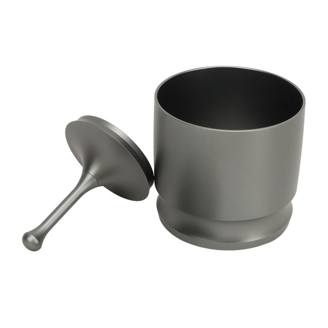 Prensa de Anillos Dosificadores, Recolector de Polvo de Café de Aleació de aluminio prensa de 58 mm Anillos dosificadores Antivuelos Herramienta Profesional de Barista