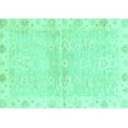 thumbnail image 1 of Ahgly Company Machine Washable Indoor Rectangle Abstract Turquoise Blue Modern Area Rugs, 2' x 3', 1 of 4