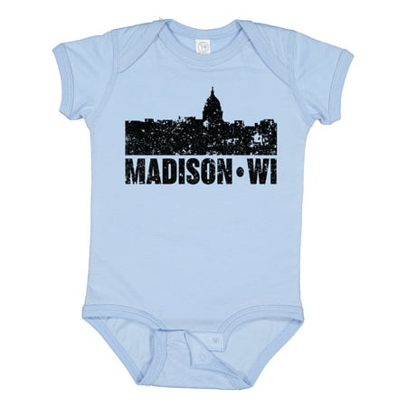 

Inktastic Madison Skyline Grunge Gift Baby Boy or Baby Girl Bodysuit