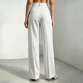 thumbnail image 4 of Bxsruta Women's High Waisted Wide Leg Pants Pleated Front Work Trousers Business Casual Office Bottoms, 4 of 8