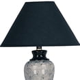 thumbnail image 3 of Navy Blue Marbled Ceramic Table Lamp, 3 of 4
