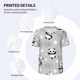 thumbnail image 3 of KLL Pandas for Men's Baseball Shirts,Short Sleeve Casual Shirts Button Down Shirt for Men Beach Summer Wedding Shirt-Large, 3 of 7