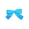 The Ribbon Roll - T5189-91305-3X2, Grosgrain Dots Twist Tie Bows - Large Bows, Turquoise, 7/8 Inch, 100 Pieces