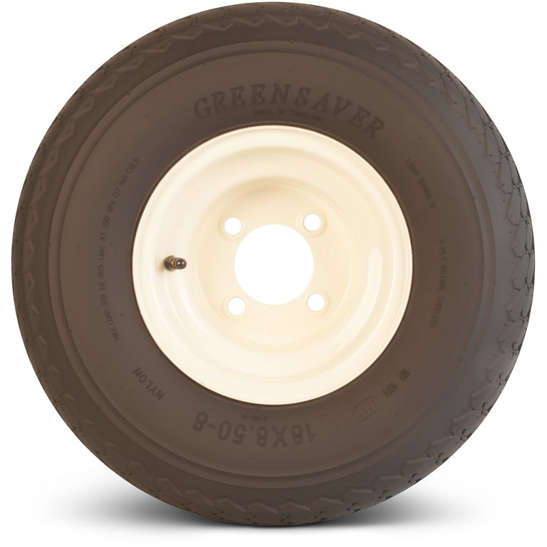 Greenball Greensaver 18X8.50-8 4 PR Golf Cart Tire and Wheel 4 lug