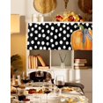 thumbnail image 3 of Thanksgiving Autumn Pumpkins Valances Curtain for Kitchen Cafe,Farm Harvest Window Valance Short Curtains 54"x 18" Rod Pocket Windows Treatment Drape for Bathroom Living Room Bedroom Wave Point Black, 3 of 6
