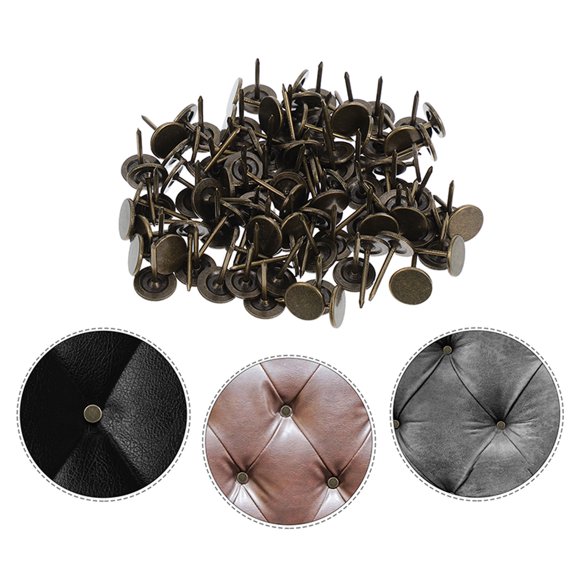 Moluckfu 200Ud Clavos Decorativos Para Tapicería En Madera Color Marrón Claro Con Plano Estable