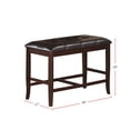 thumbnail image 3 of Simple Relax Darrell Upholstered Counter Height Bench in Dark Brown Finish, 3 of 5