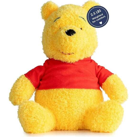 Disney Winnie The Pooh Fuzzy 2.5 lbs Weighted Plush Pillow Buddy - Kids Super Soft Stuffed Pillow