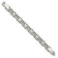 thumbnail image 3 of Chisel  Stainless Steel Brushed and Polished with Cable Inlay 8.5 inch Link Bracelet, 3 of 5