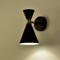 thumbnail image 5 of C Cattleya 1-Light Indoor Wall Sconce with Brass Accents-Black, 5 of 8