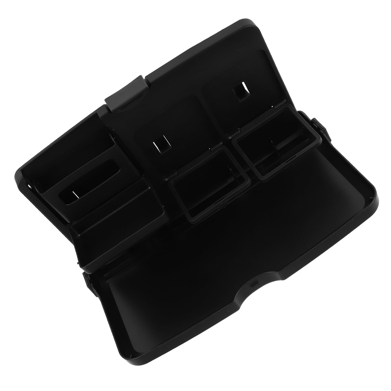 WEUVEB Foldable Black Car Backseat Organizer Tray Table for Eating, Working, and Storage
