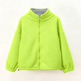 thumbnail image 2 of IVEYRTF Kids Winter Zipper Fleece Jacket Casual Cardigan for Boys and Girls Thick Warm Tops Soft Breathable Fabric Daily Wear Travel Home Holiday Outfit(Green,3-4 Years), 2 of 7