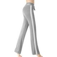 thumbnail image 4 of Wovix Women Wide Leg Sweatpants High Waisted Baggy Sweat Active Striped Track Casual Loose Pants with Pockets, 4 of 6