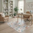 thumbnail image 2 of ODIKA 4'x6' Soft Pastel Tones Safari Adventure Washable Area Rug Whimsical Animal Patterns for Playful Spaces Stain Resistant, Low Pile, Easy Care for Dorm Room, Small Living, 2 of 7