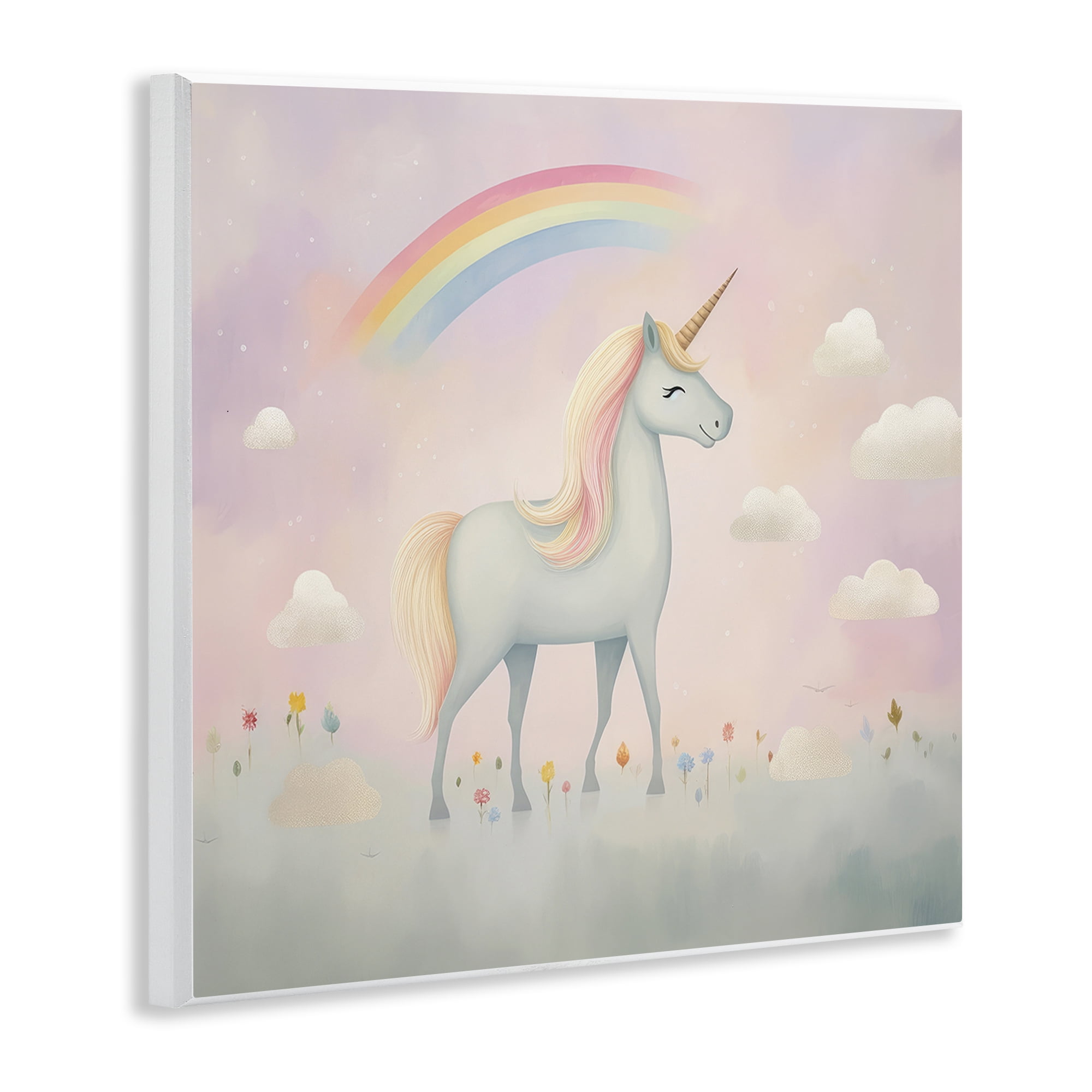 Stupell Industries Mystical Unicorn Dreams in Pastel Wall Plaque Art, design by Lazar Studio