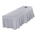 thumbnail image 1 of DOLITY Draps de Lit de Salon Spa Table de Massage avec Trou Gris, 1 of 9