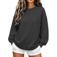 thumbnail image 3 of FAHUOMU Crew Neck Sweatshirts Women' Oversized Dolman Sleeve Casual Fall Winter Pullover Tops, 3 of 6