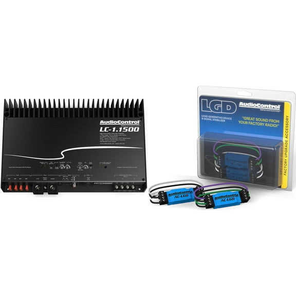 AudioControl LC-1.1500 Mono Subwoofer Amplifier with 1 Pair AudioControl AC-LGD Load generating device