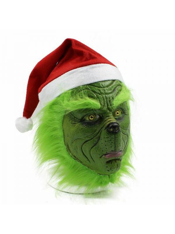Grinch Cosplay Adult Full Mask For How the Grinch Stole Christmas Xmas Party HOT