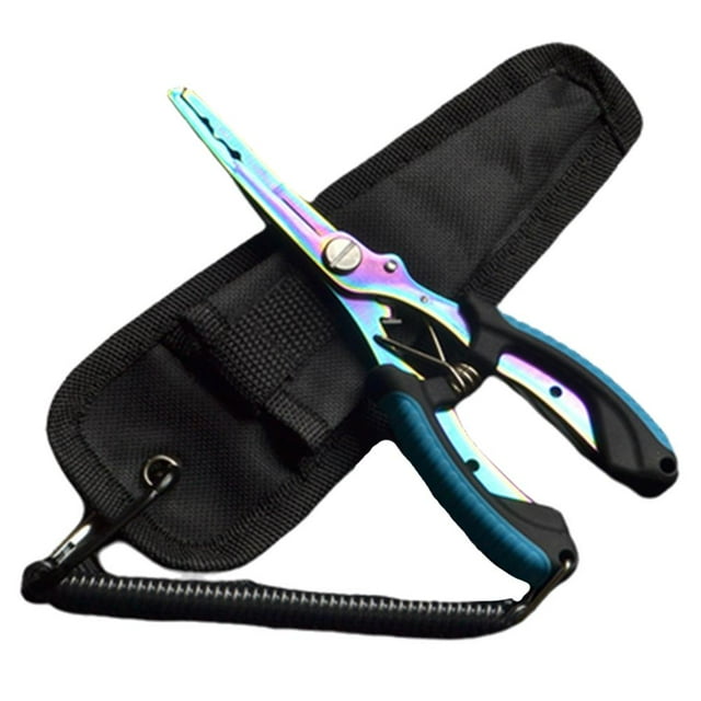 Portable Fishing Pliers & Line Cutter - Stainless Steel Fish Hook Remover Tool with ABS Handle