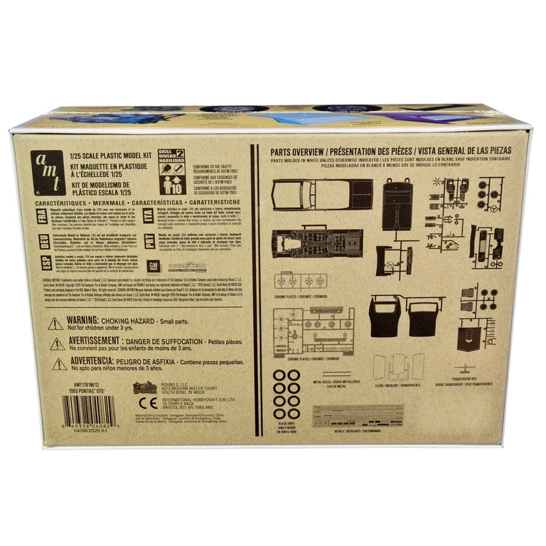 AMT Classic Model Kit - 1965 Pontiac GTO Plastic Car Build - 2-in