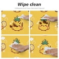 thumbnail image 4 of Cute Smiley Pineapple Yellow Round Fitted Tablecloths Table Covers Wipeable Waterproof Elastic for Kitchen Dinning Parties Wedding Picnic Medium Fits 45-50 Inch Table Size, 4 of 5
