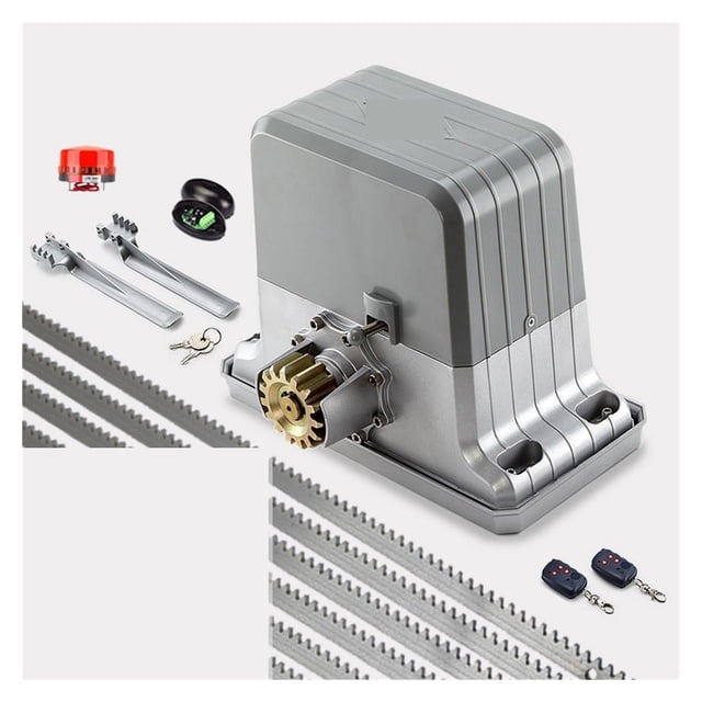 Full Kit 1800KG Rolling Sliding Gate Opener Floating Door Closer With 7/8m Racks Photocells Light Wi-Fi Gate Controller Optional ,Easy to Install