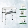thumbnail image 3 of Yhuhwy Folding Camping Table, 2ft Small Portable Lightweight Aluminum Picnic Table with 3 Adjustable Heights for Indoor Outdoor Camp BBQ Beach, 3 of 8