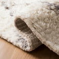 thumbnail image 6 of SAFAVIEH Casablanca Mackenzie Geometric Wool Shag Area Rug, Grey/Ivory, 8' x 10', 6 of 9