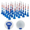 thumbnail image 1 of Meileang 10/20/50 Pcs Golf Tees Unbreakable Plastic Golf Tees Reduces Friction Side Spin Golf Accessories USA Flag Pattern Long Golf Tees Bulk, 1 of 8