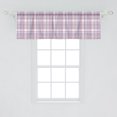 thumbnail image 2 of Ambesonne Checkered Valance Pack of 2, Antique English Tile, 54"X18", Lilac Purple Pale Blue, 2 of 2