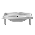 thumbnail image 2 of Whitehaus Isabella Collection 40" Rectangular Wall Mount Basin with Integrated Oval Bowl and Ceramic Shelf Supports, 2 of 2