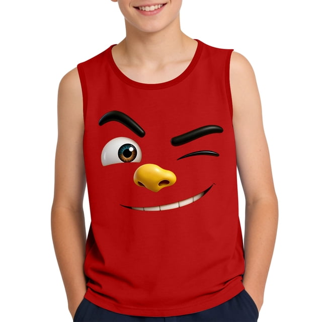 Camisola de Niños Pequeños 3-15 Años sin Mangas Tela Suave Impresión Gradiente para el Uso Casual Y Ocasiones Especiales