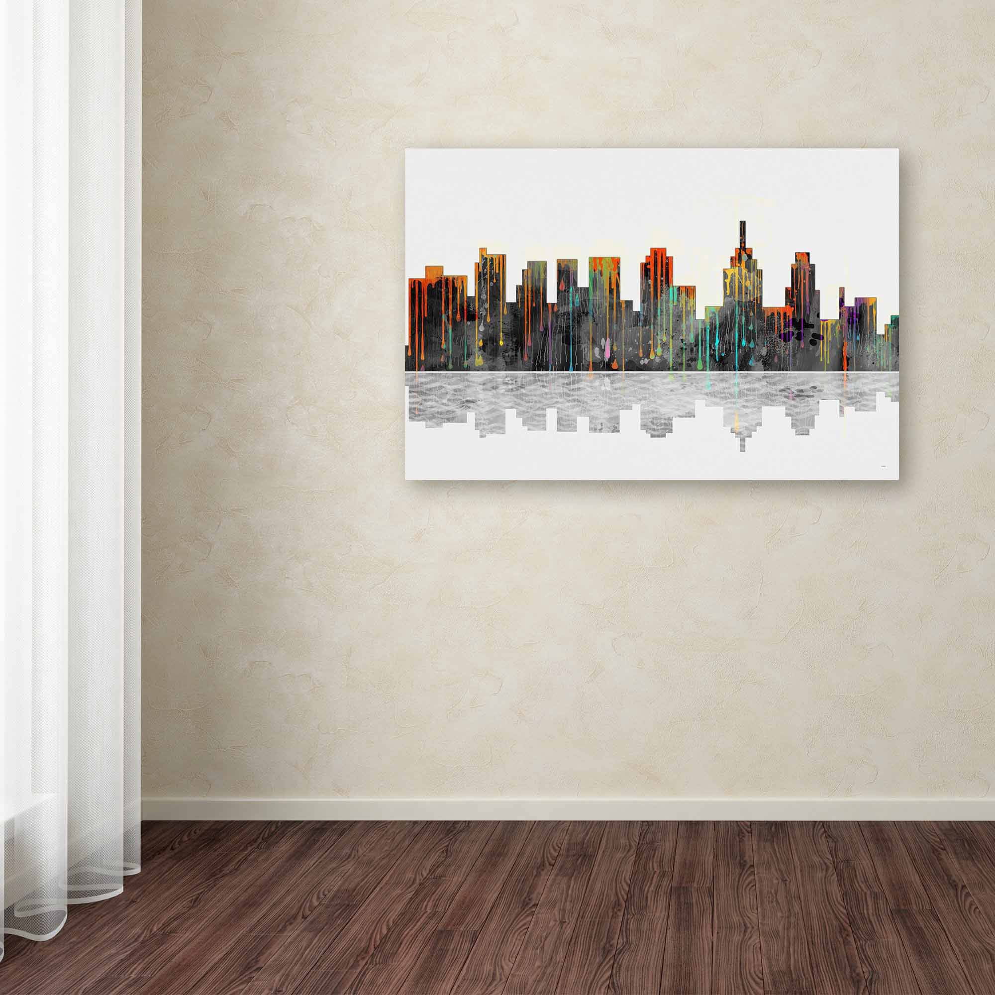 Marlene Watson "Philadelphia Pennsylvania Skyline" Canvas Art