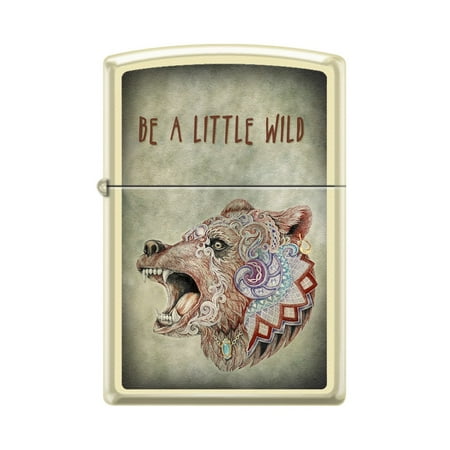 zippo custom design be a little wild wildlife bear animal windproof