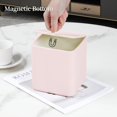 thumbnail image 3 of ABCISI PU Leather Tissue Box Cover with Magnetic Closure, Waterproof and Scratch-Resistant, Square Tissue Box Holder with Rounded Edges Design for Bedroom,Living room,Bathroom and Office(Pink,Square), 3 of 6