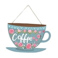 thumbnail image 3 of Rongfmy Coffee Bar Door Sign 11 x 7 Inches Business Sign for Restaurants Cafe Window Light Blue, 3 of 8