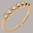 thumbnail image 2 of LBG British Made 10k Rose Gold Natural Diamond & Opal Womens Eternity Ring - 33 size options - Size 9.25, 2 of 9