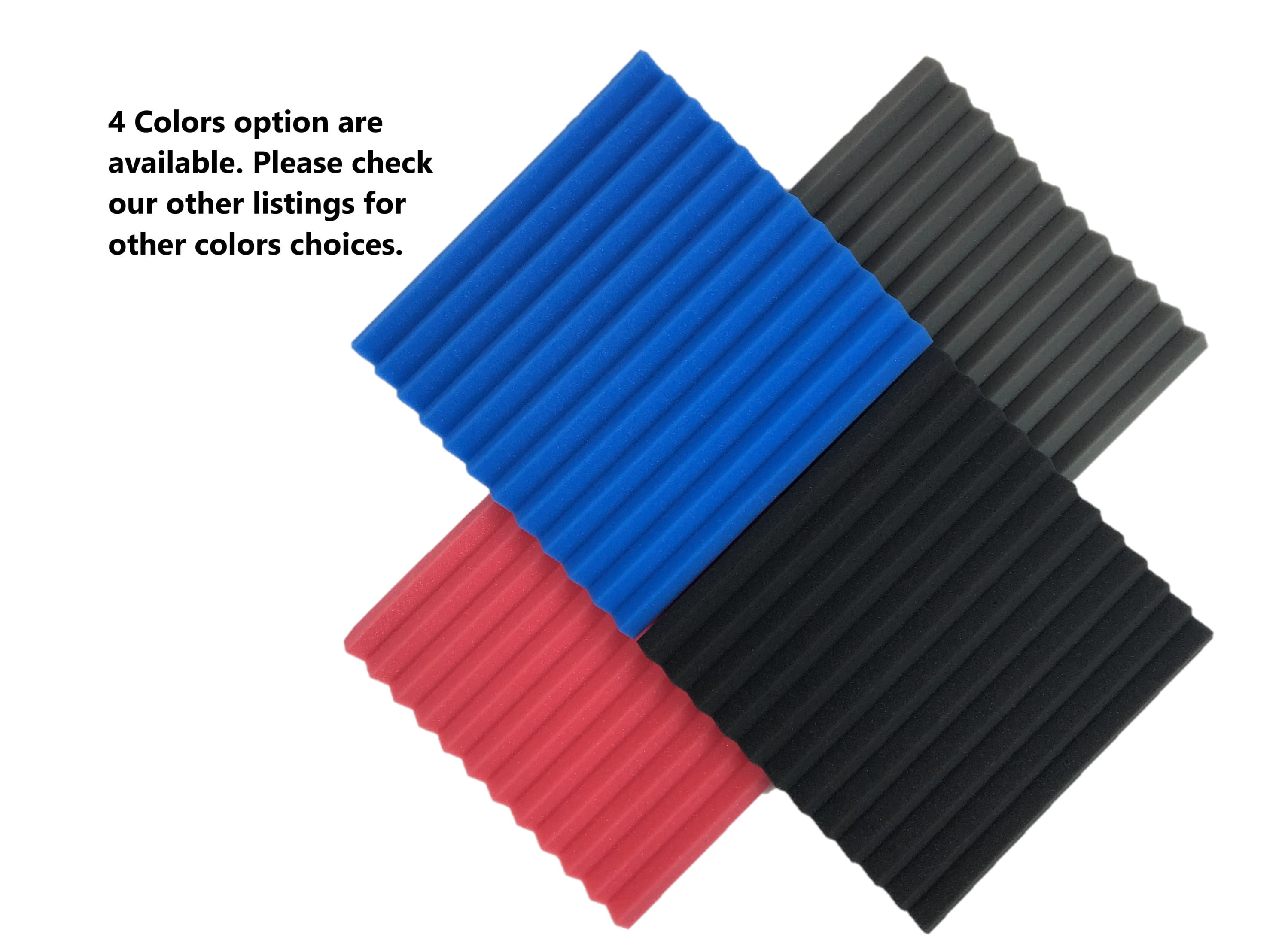 Bookishbunny 48 Packs Acoustic Foam Tiles Wall Record Studio Sound Proof 12 x 12 x 1 inch Panels