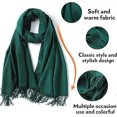 thumbnail image 3 of Bufanda y chal de pashmina de lana para mujeres y hombres, chal de pashmina, manta para bodas, fiestas y niñas, bufandas grandes y suaves., 3 of 4