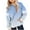 Light Blue, variant on Cethrio Girls Hoodies Size 6, Pullover Gradient Print Long Sleeve Casual Sweatshirts with Pockets Dark Blue