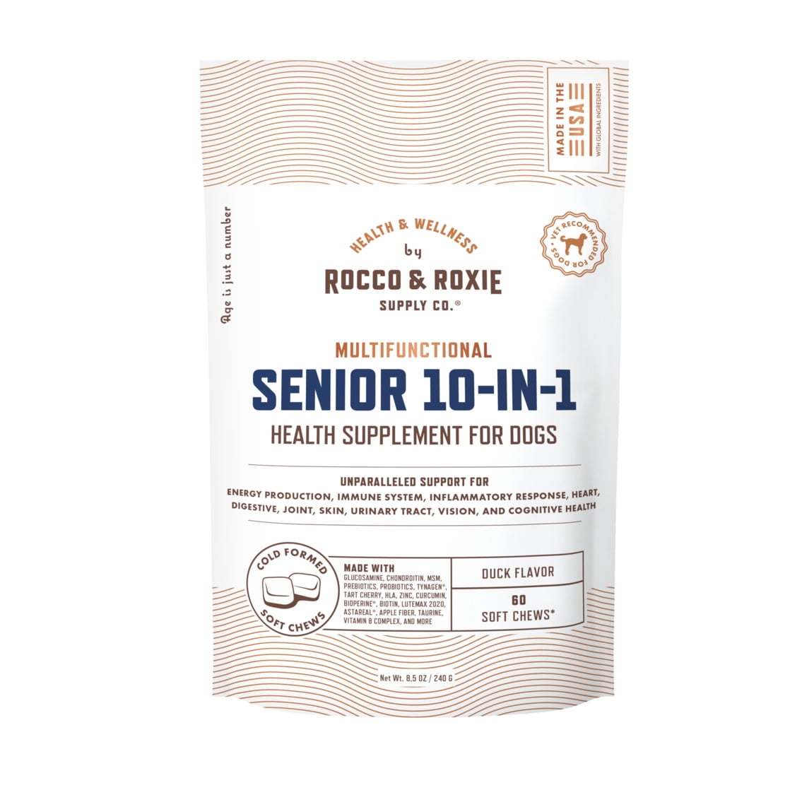 (5 pack) Rocco Roxie Multi Senior Chew for Dogs 60 Count