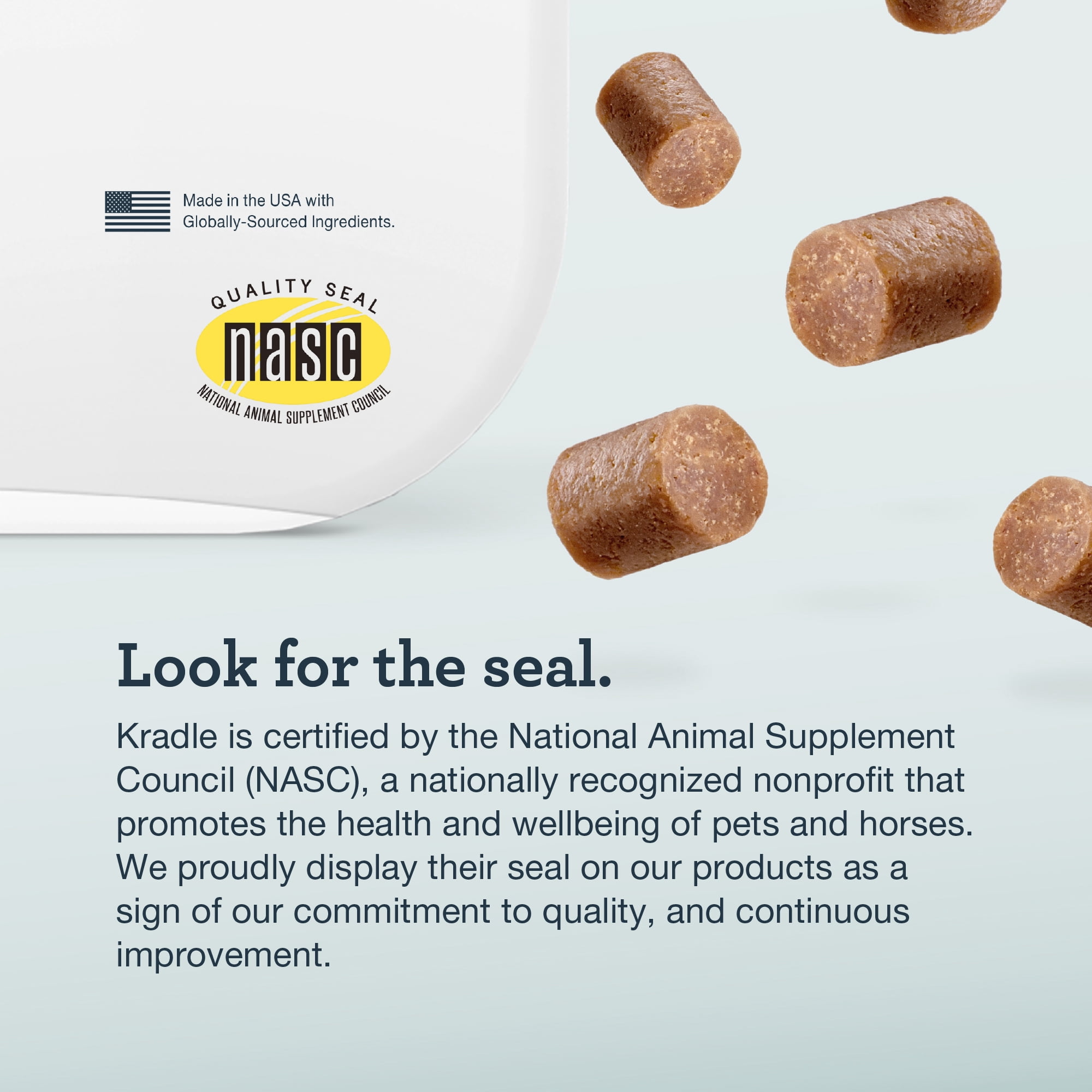 Kradle Calming Daily Soft Chews for Stress & Anxiety in Dogs, Chicken Flavor, 75 Count