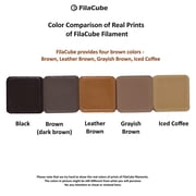 Brown(Coffee/Chocolate) 1.75mm PLA 3D Printer Filament - 1kg FilaCube PLA 2 1.75 mm Plastic 3-D Printing Filament Supplies Pack - 3D Pen Filament Refills [Made in USA] PLA Plus PLA Pro tan 3 D PLA+…