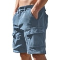 thumbnail image 2 of Men's Cargo Shorts 2025 Summer Corduroy Loose Fit Lightweight Breathable Casual Knee Length Cargo Shorts for Men, 2 of 5